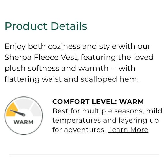 Women's Bean's Sherpa Fleece Vest black size Large - Picture 7 of 9